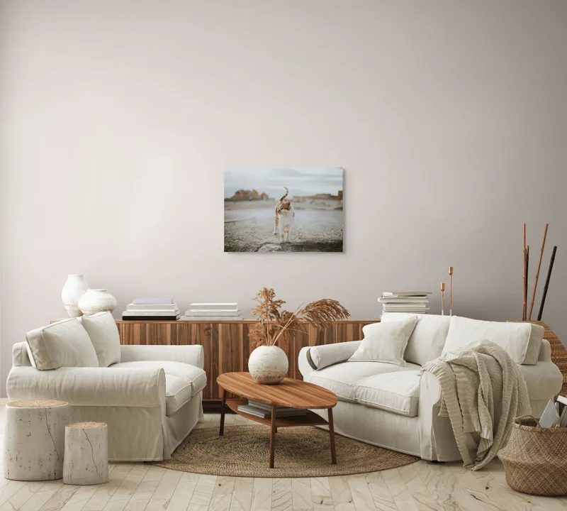 Tablou Canvas, "Pisica în căutare de aventuri", Pisică, Peisaj, Cer, Ruine, Blană, Cozi, Picioare, Încântare, Aer Liber, Privire, 70 x 50 cm – poza 6