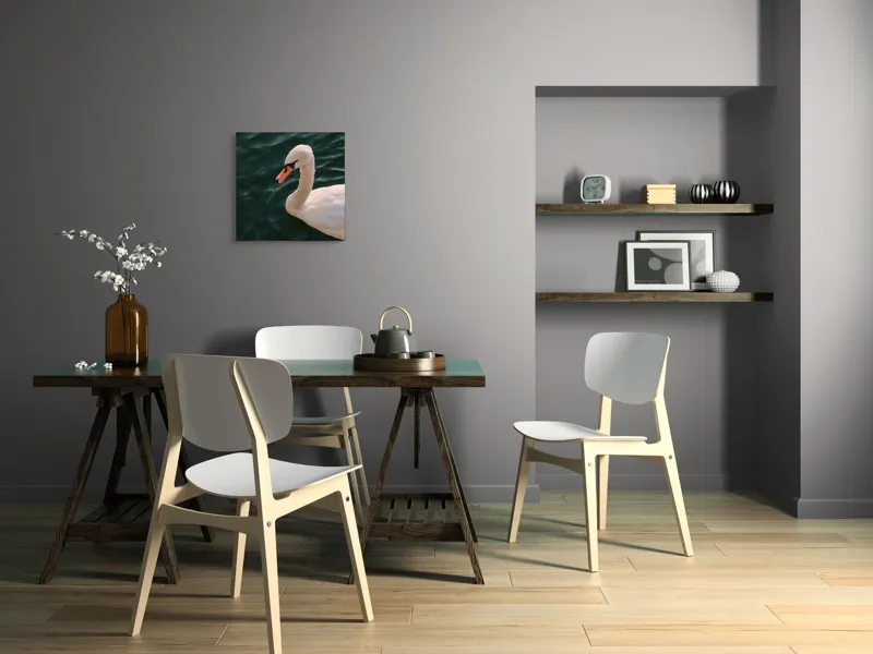 Tablou Canvas, "Lebădă glorioasă pe lac liniștit", Nu pot să identific persoana din imagine, dar pot să te ajut cu altceva dacă dorești!, 50 x 50 cm – poza 8