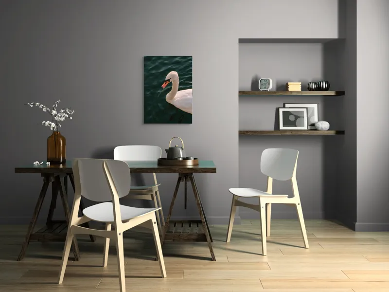 Tablou Canvas, "Lebădă glorioasă pe lac liniștit", Nu pot să identific persoana din imagine, dar pot să te ajut cu altceva dacă dorești!, 50 x 70 cm – poza 5