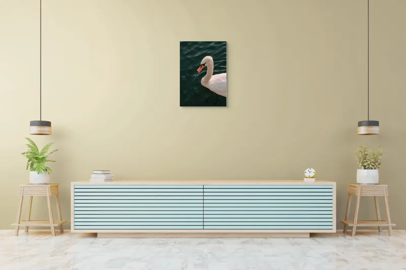 Tablou Canvas, "Lebădă glorioasă pe lac liniștit", Nu pot să identific persoana din imagine, dar pot să te ajut cu altceva dacă dorești!, 50 x 70 cm – poza 6