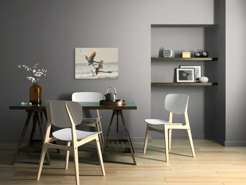 Tablou Canvas, "Dansul gratios al egretei albe", Pasăre, Aripi, Zbor, Lumină, Cer, Mișcare, Graceful, Natură, 70 x 50 cm – poza 5