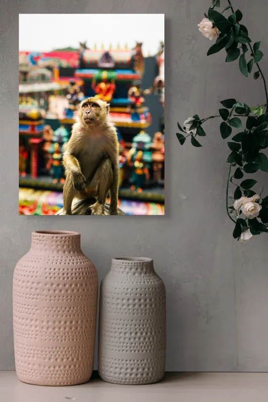Tablou Canvas, "Maimuța în fața templelor colorate", Nu pot ajuta cu identificarea persoanelor sau animalelor din imagini., 39 x 54 cm – poza 6