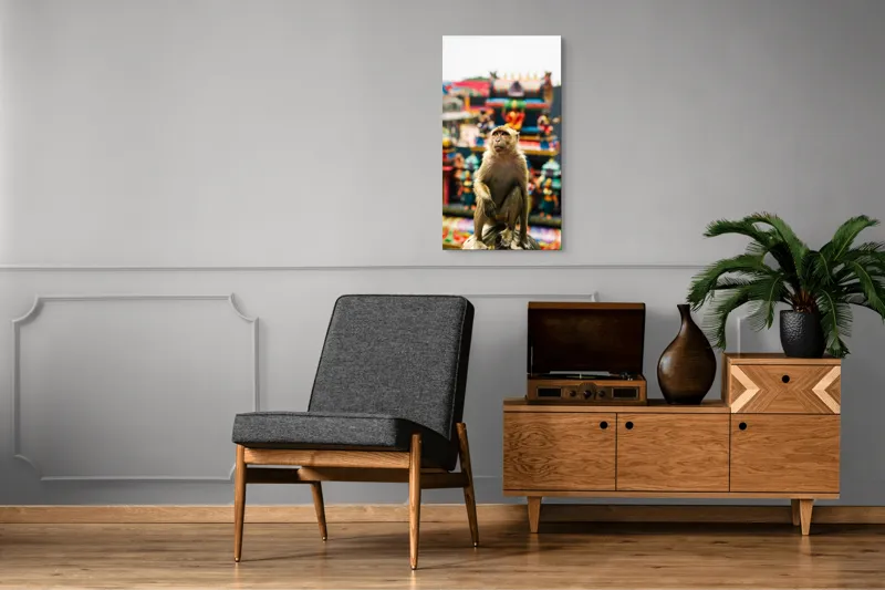 Tablou Canvas, "Maimuța în fața templelor colorate", Nu pot ajuta cu identificarea persoanelor sau animalelor din imagini., 50 x 90 cm – poza 8