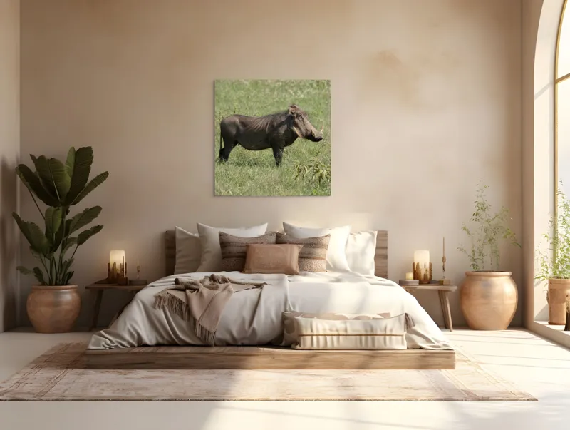 Tablou Canvas, "Porcul mistreț în habitatul său natural", I don't know who this is., 100 x 100 cm – poza 4