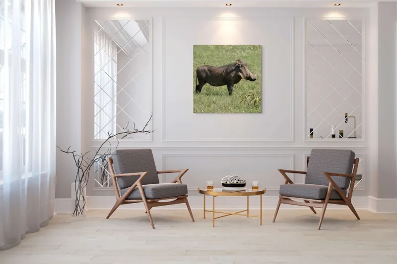 Tablou Canvas, "Porcul mistreț în habitatul său natural", I don't know who this is., 100 x 100 cm – poza 7