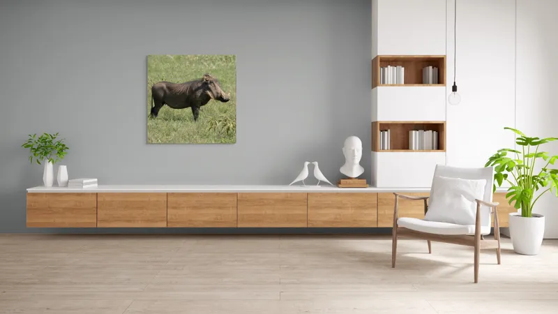 Tablou Canvas, "Porcul mistreț în habitatul său natural", I don't know who this is., 100 x 100 cm – poza 8