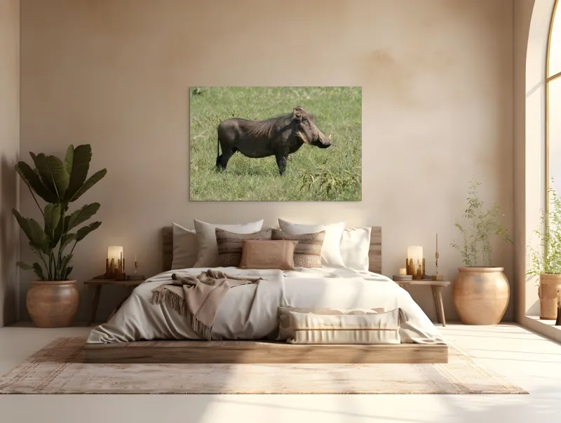 Tablou Canvas, "Porcul mistreț în habitatul său natural", I don't know who this is., 150 x 100 cm – poza 4
