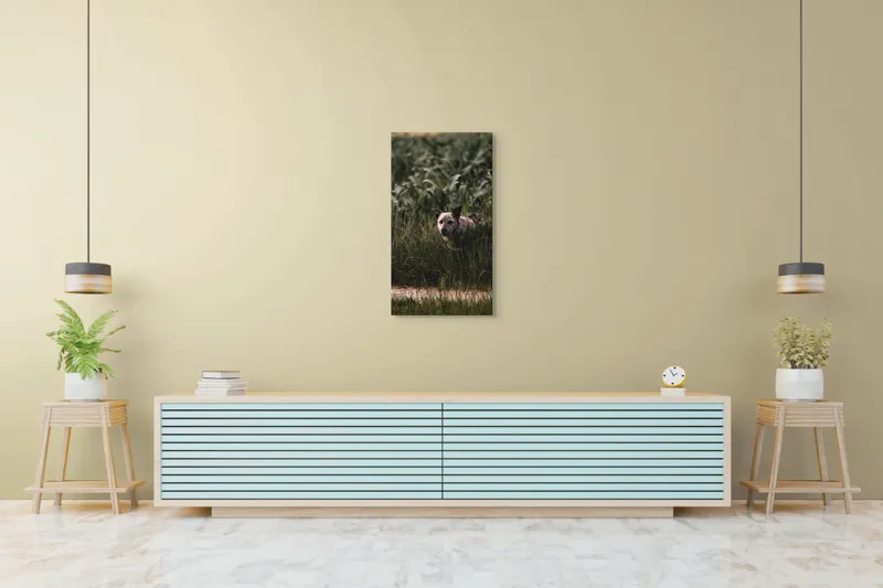 Tablou Canvas, "Câinele explorator printre ierburi verzi", Nu pot să identific detalii despre imaginea aceasta., 50 x 90 cm – poza 6