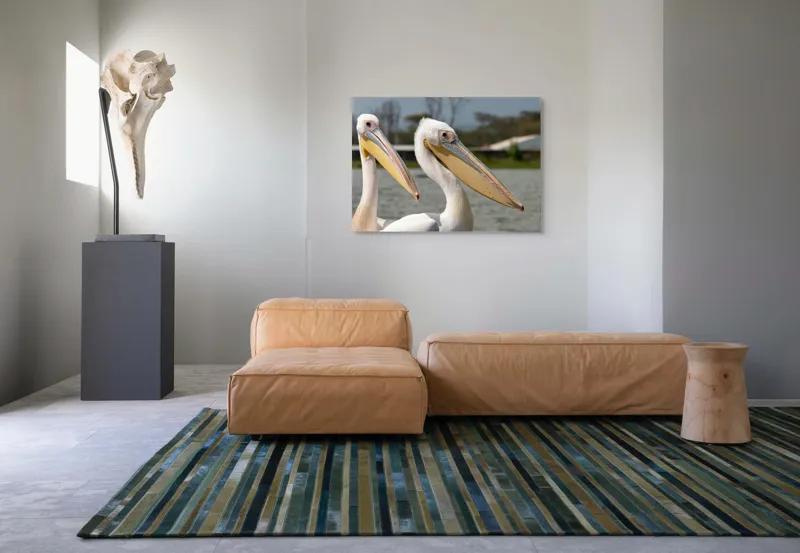 Tablou Canvas, "Pelicani la malul apei", 100 x 70 cm – poza 7