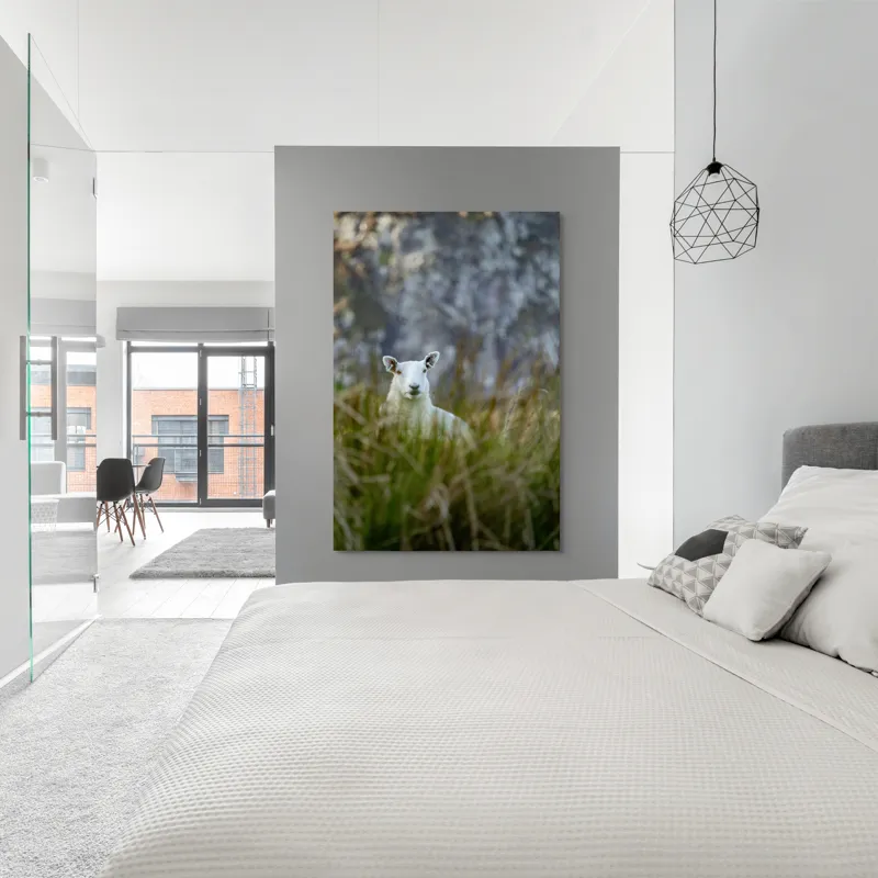 Tablou Canvas, "Oaia curioasă din poieniță verde", I don't know who this is., 100 x 150 cm – poza 5