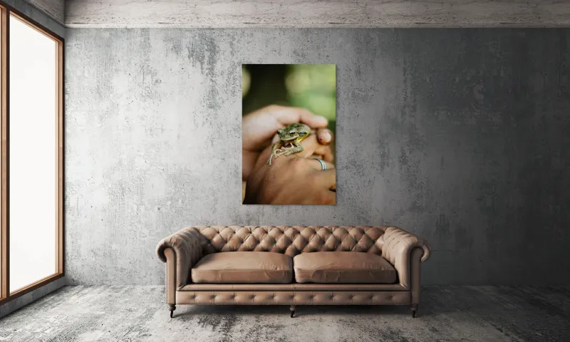 Tablou Canvas, "Broasca ascunsă în căușul palmelor", 100 x 150 cm – poza 6