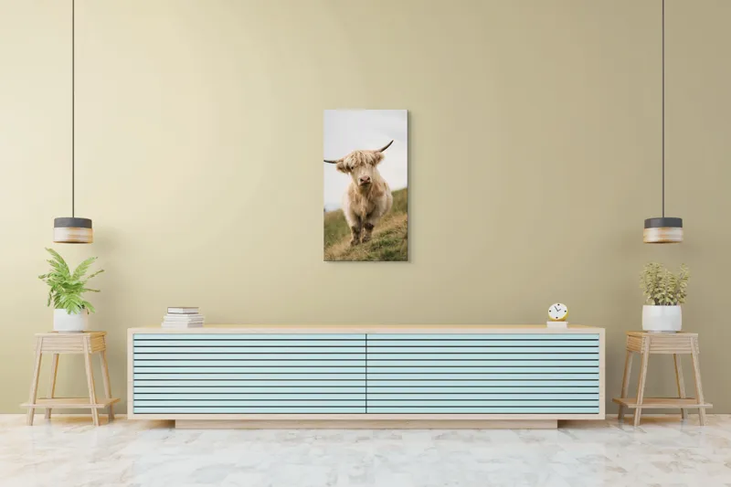 Tablou Canvas, "Mystic Văcar de Munte Lineștit", Iberic, Blajină, Blană, Drăgălașă, Mugetătoare, 50 x 90 cm – poza 6