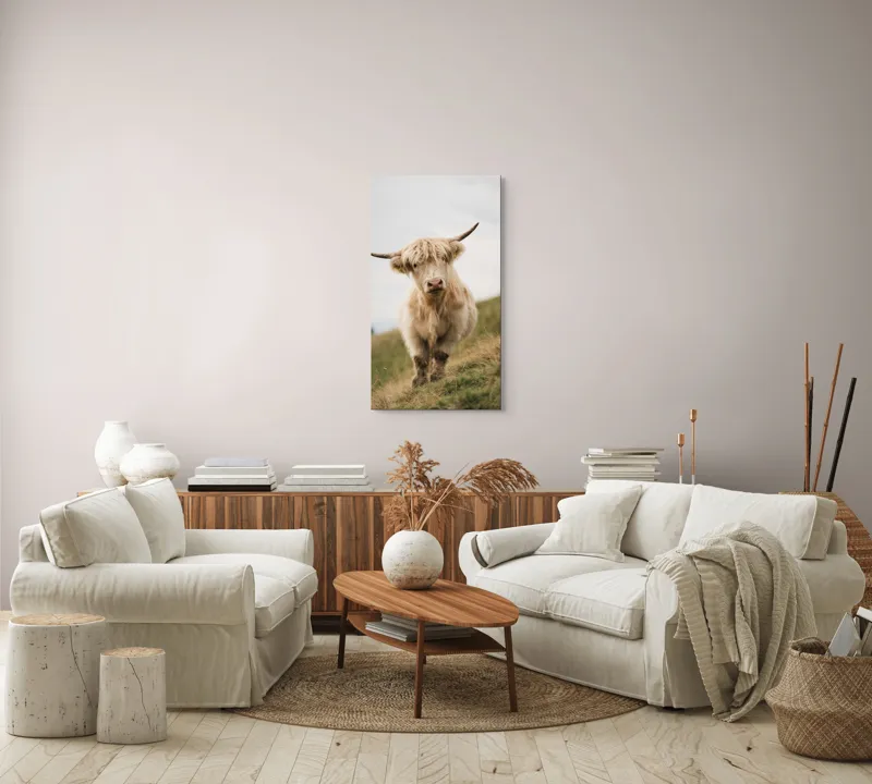 Tablou Canvas, "Mystic Văcar de Munte Lineștit", Iberic, Blajină, Blană, Drăgălașă, Mugetătoare, 50 x 90 cm – poza 7