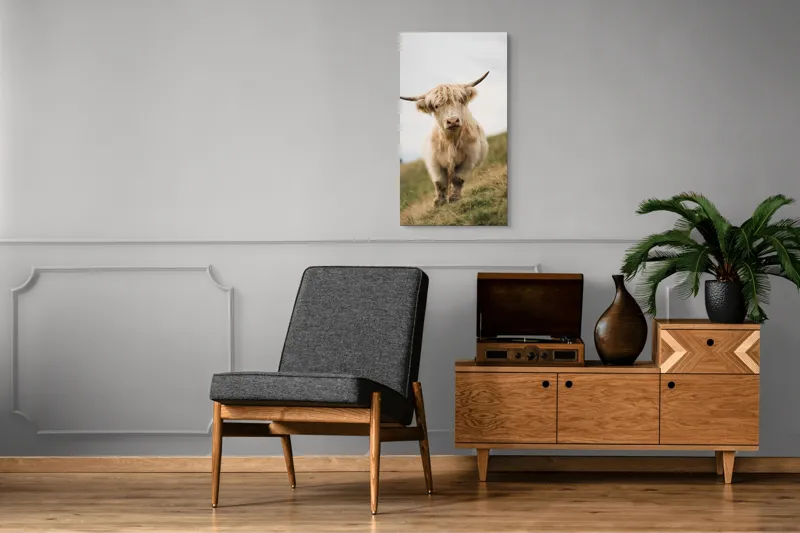 Tablou Canvas, "Mystic Văcar de Munte Lineștit", Iberic, Blajină, Blană, Drăgălașă, Mugetătoare, 50 x 90 cm – poza 8