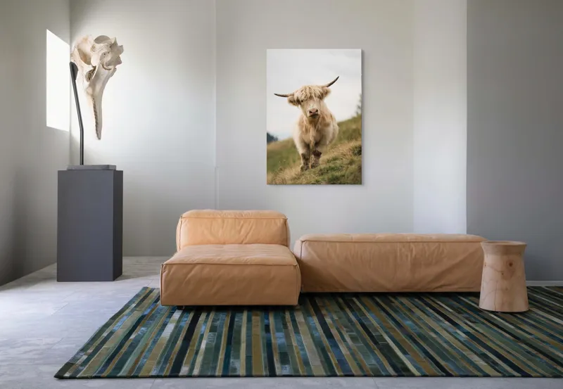 Tablou Canvas, "Mystic Văcar de Munte Lineștit", Iberic, Blajină, Blană, Drăgălașă, Mugetătoare, 70 x 100 cm – poza 7