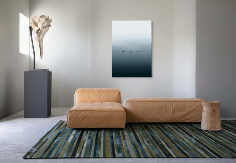 Tablou Canvas, "Dansul grațios al păsărilor în zbor", Păsări, Cer, Zbor, Liniște, Orizont, Libertate, 70 x 100 cm – poza 7
