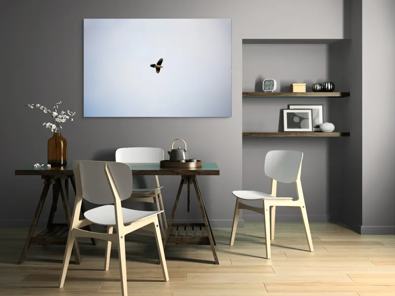 Tablou Canvas, "Pasărea în zbor spre zare", Pasăre, Cer, Vedere, Zbor, Aripi, Singurătate, Liniște, Înalțime, 150 x 100 cm – poza 5