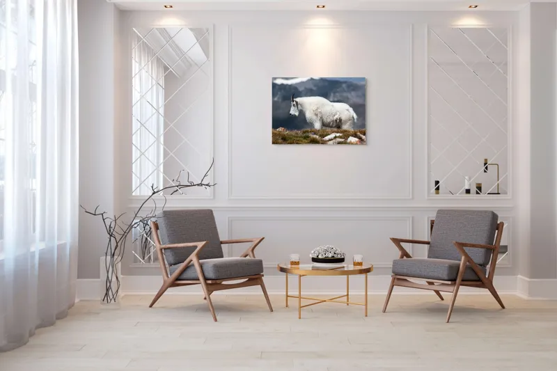 Tablou Canvas, "Un muntean solitar în vârf de lume", Nu pot să spun ce tip de animal este acesta., 100 x 70 cm – poza 5