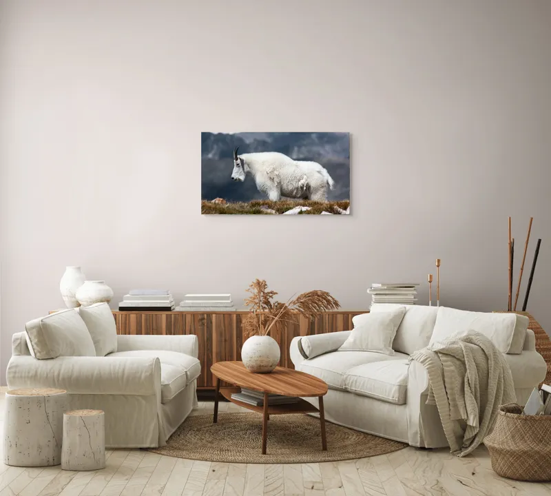 Tablou Canvas, "Un muntean solitar în vârf de lume", Nu pot să spun ce tip de animal este acesta., 90 x 50 cm – poza 4