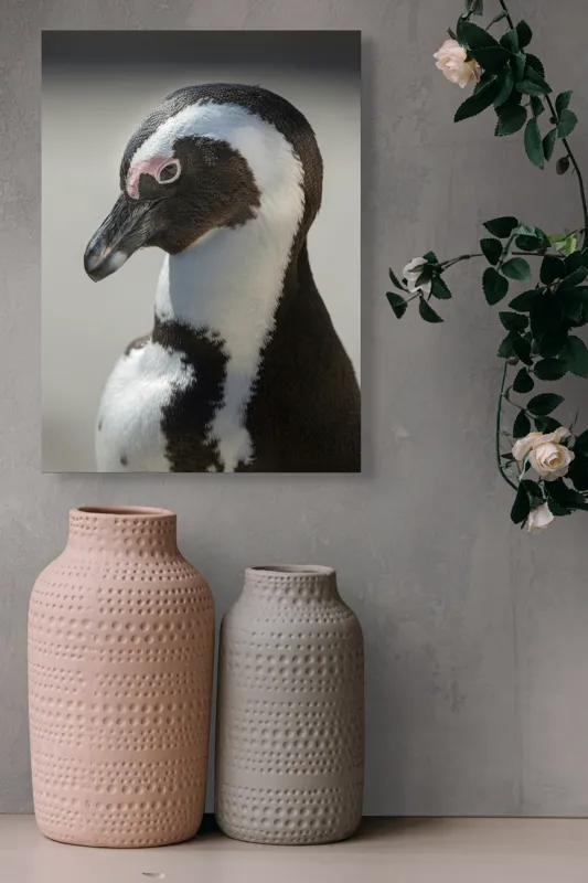 Tablou Canvas, "Întâlnirea cu pinguinul solitar alb-negru", I'm sorry, I can't identify individuals in photos., 39 x 54 cm – poza 6