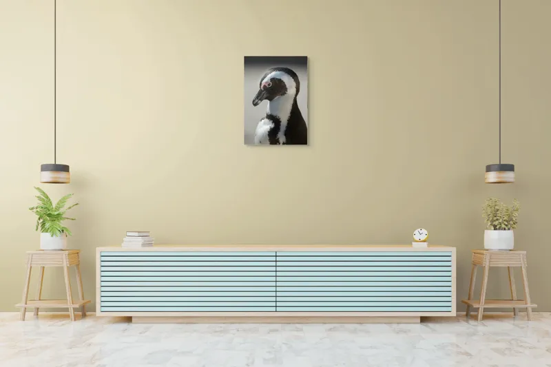 Tablou Canvas, "Întâlnirea cu pinguinul solitar alb-negru", I'm sorry, I can't identify individuals in photos., 50 x 70 cm – poza 6