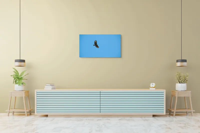 Tablou Canvas, "Zborul înalt al vulturului solitar", Vultur, Albastru, Cer, Înalt, Libertate, Aripi, Zbor, Majestuos, Natură, Solitudine, 90 x 50 cm – poza 5