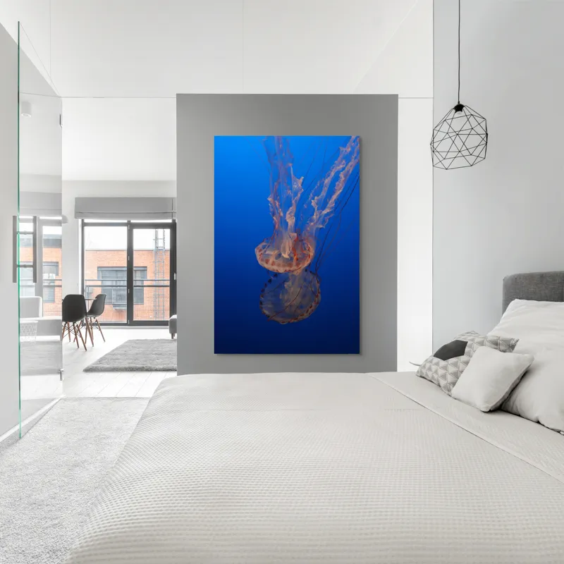 Tablou Canvas, "Misterul dansului subacvatic al meduzei", Mister, Grație, Transparență, Curaj, Frumusețe, Lumină, Curiozitate, Adâncime, Libertate., 100 x 150 cm – poza 5