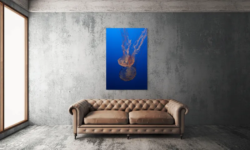 Tablou Canvas, "Misterul dansului subacvatic al meduzei", Mister, Grație, Transparență, Curaj, Frumusețe, Lumină, Curiozitate, Adâncime, Libertate., 100 x 150 cm – poza 6