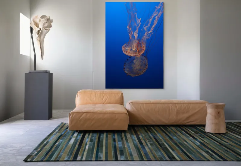 Tablou Canvas, "Misterul dansului subacvatic al meduzei", Mister, Grație, Transparență, Curaj, Frumusețe, Lumină, Curiozitate, Adâncime, Libertate., 100 x 150 cm – poza 7