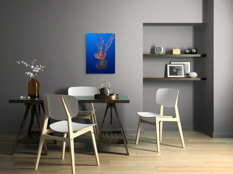 Tablou Canvas, "Misterul dansului subacvatic al meduzei", Mister, Grație, Transparență, Curaj, Frumusețe, Lumină, Curiozitate, Adâncime, Libertate., 50 x 70 cm – poza 5