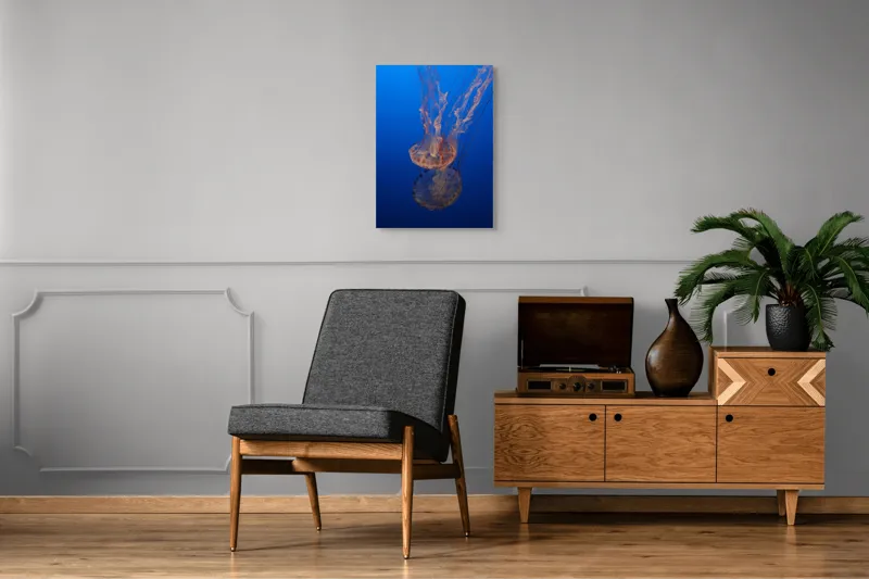 Tablou Canvas, "Misterul dansului subacvatic al meduzei", Mister, Grație, Transparență, Curaj, Frumusețe, Lumină, Curiozitate, Adâncime, Libertate., 50 x 70 cm – poza 8