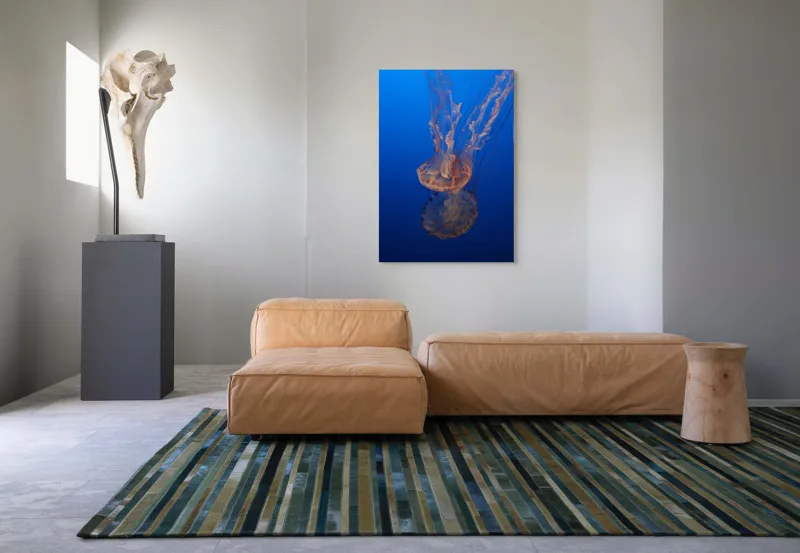 Tablou Canvas, "Misterul dansului subacvatic al meduzei", Mister, Grație, Transparență, Curaj, Frumusețe, Lumină, Curiozitate, Adâncime, Libertate., 70 x 100 cm – poza 7