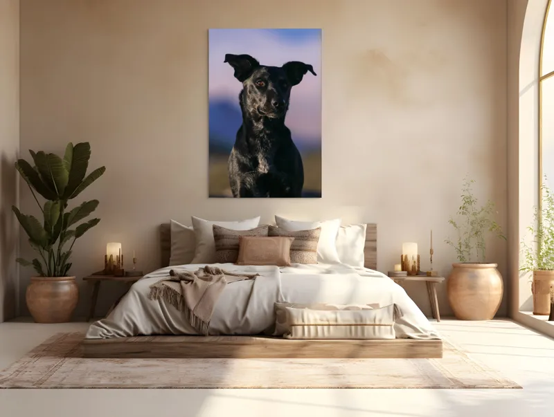 Tablou Canvas, "Întâlnire cu câinele de onix", 100 x 150 cm – poza 3