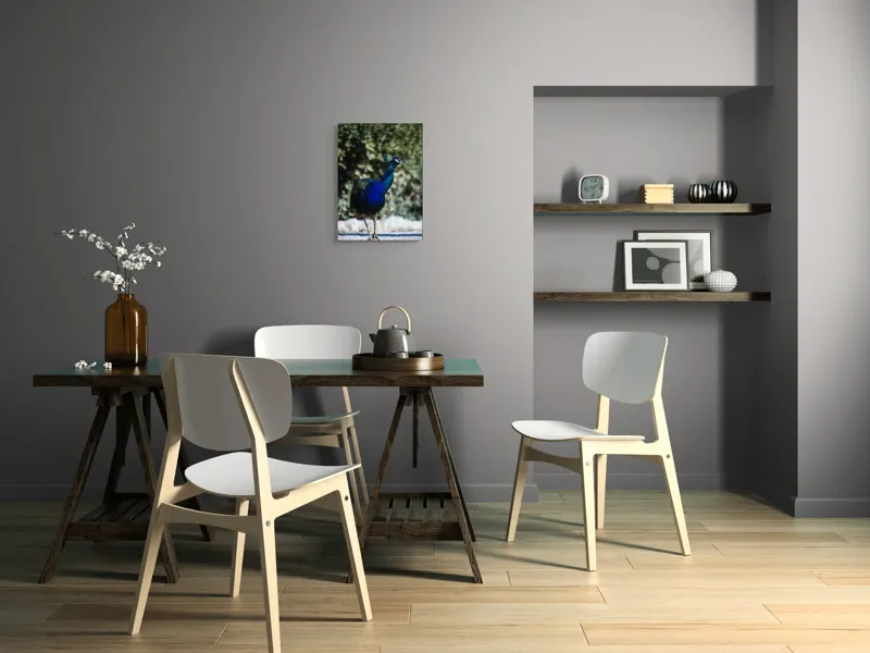 Tablou Canvas Păun Multicolor – Artă Naturală Vibrantă, 39 x 54 cm – poza 7