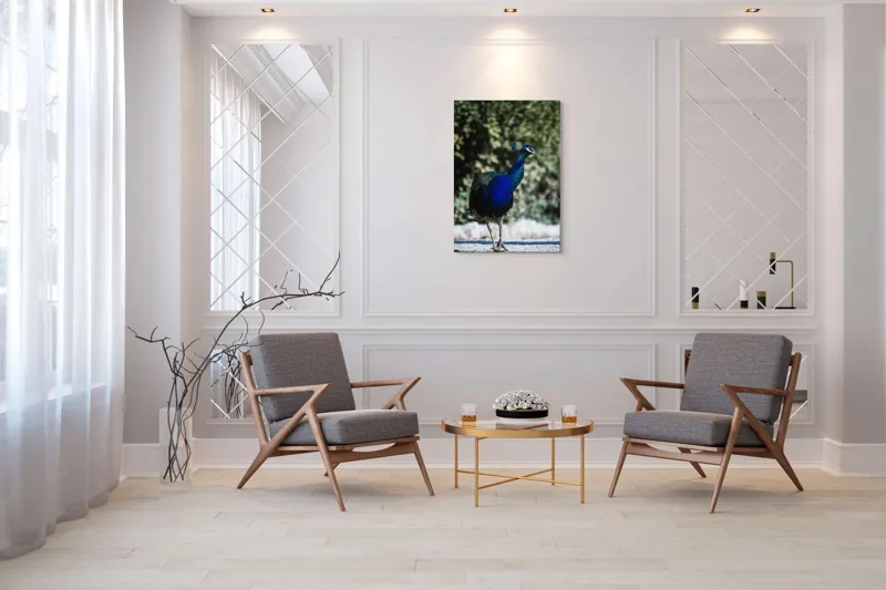 Tablou Canvas Păun Multicolor – Artă Naturală Vibrantă, 70 x 100 cm – poza 8