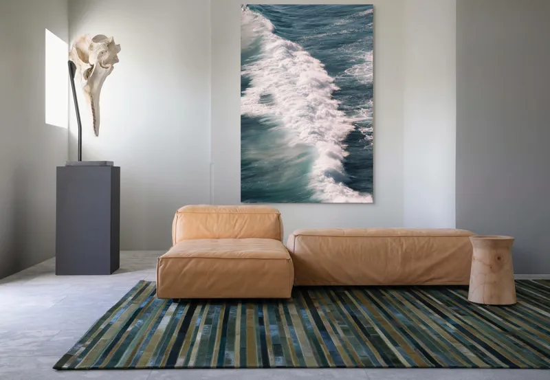 Tablou Canvas, "Valuri spumegânde sub soarele verii", Valuri, Spumă, Ocean, Energie, Albastru, Mișcare, Natură, Dinamică, 100 x 150 cm – poza 7