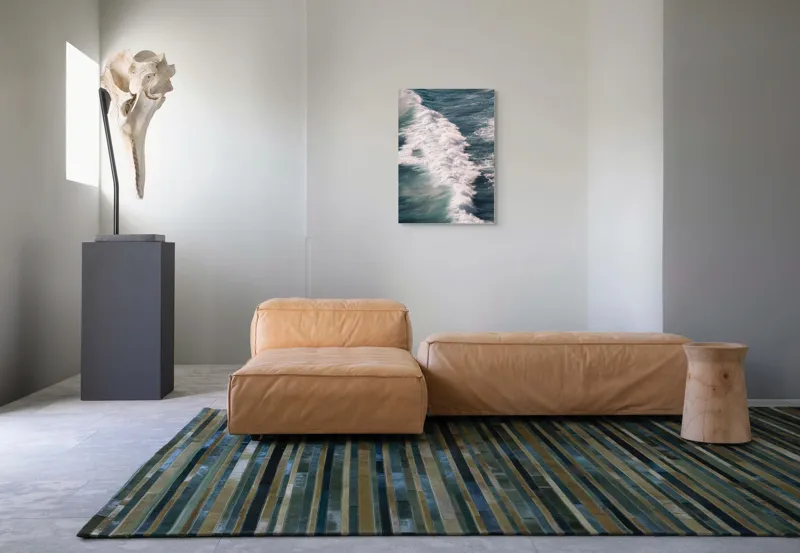 Tablou Canvas, "Valuri spumegânde sub soarele verii", Valuri, Spumă, Ocean, Energie, Albastru, Mișcare, Natură, Dinamică, 50 x 70 cm – poza 7
