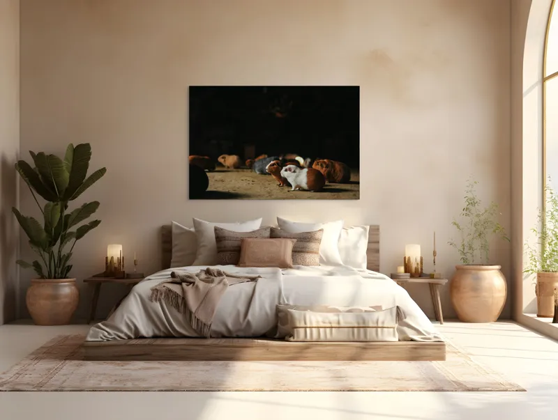 Tablou Canvas, "Nu știu cine sunt.", Scurte, Blănoase, Curioase, Drăgălașe, Sociabile, Agitate, Jucăușe, Apetisante, 150 x 100 cm – poza 4