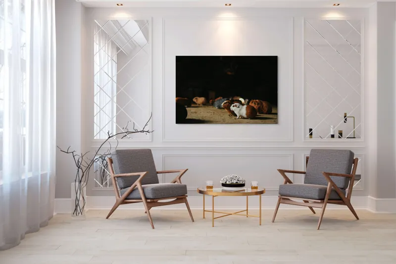 Tablou Canvas, "Nu știu cine sunt.", Scurte, Blănoase, Curioase, Drăgălașe, Sociabile, Agitate, Jucăușe, Apetisante, 150 x 100 cm – poza 7