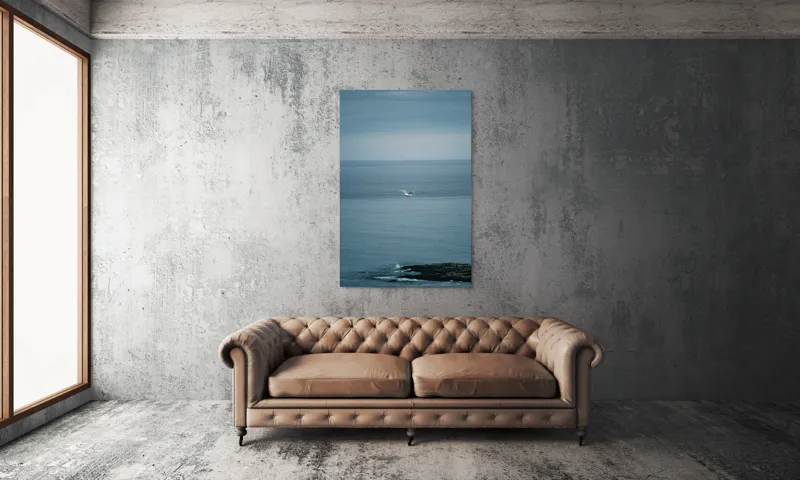 Tablou Canvas, "Pescărușul singuratic pe întinderea albastră", Vast, Serene, Tranquil, Endless, Majestic, 100 x 150 cm – poza 6