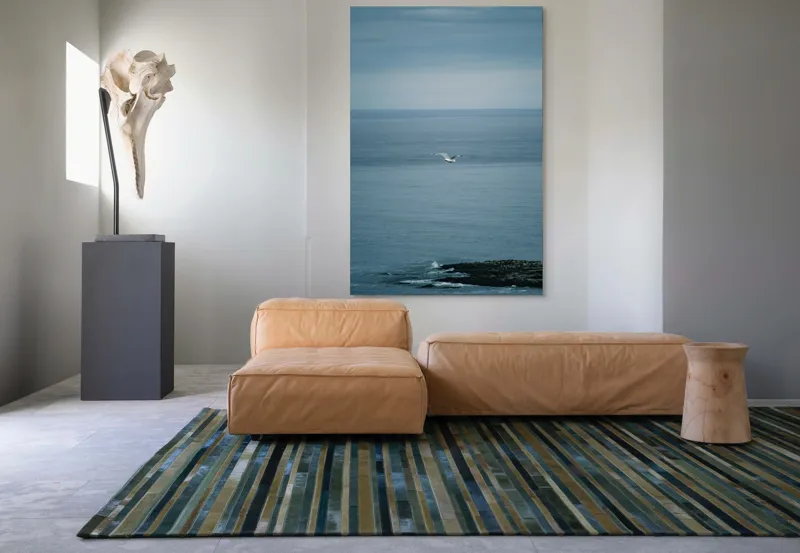 Tablou Canvas, "Pescărușul singuratic pe întinderea albastră", Vast, Serene, Tranquil, Endless, Majestic, 100 x 150 cm – poza 7