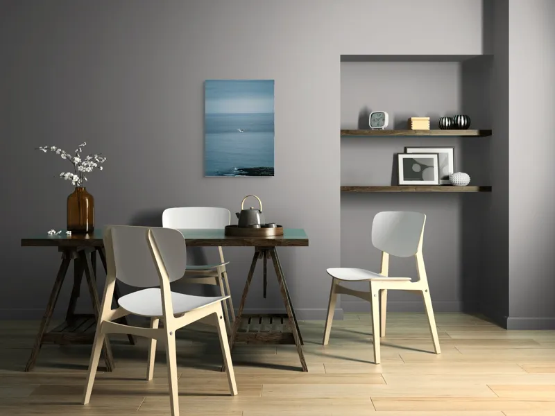 Tablou Canvas, "Pescărușul singuratic pe întinderea albastră", Vast, Serene, Tranquil, Endless, Majestic, 50 x 70 cm – poza 5