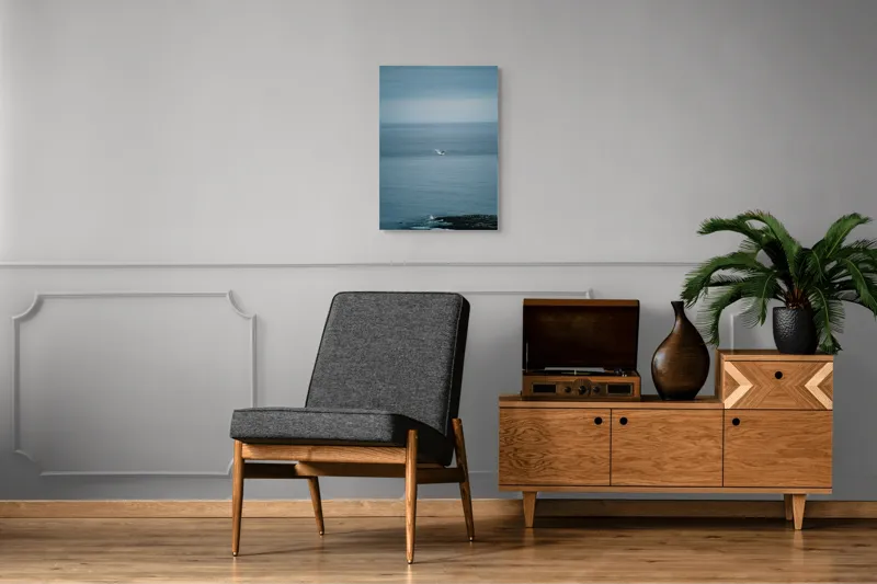 Tablou Canvas, "Pescărușul singuratic pe întinderea albastră", Vast, Serene, Tranquil, Endless, Majestic, 50 x 70 cm – poza 8