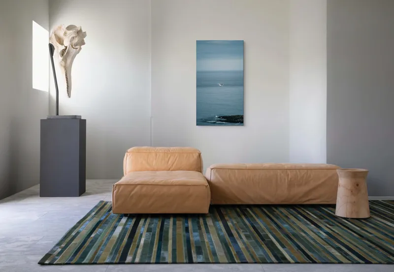 Tablou Canvas, "Pescărușul singuratic pe întinderea albastră", Vast, Serene, Tranquil, Endless, Majestic, 50 x 90 cm – poza 5