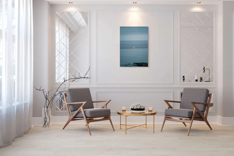Tablou Canvas, "Pescărușul singuratic pe întinderea albastră", Vast, Serene, Tranquil, Endless, Majestic, 70 x 100 cm – poza 8