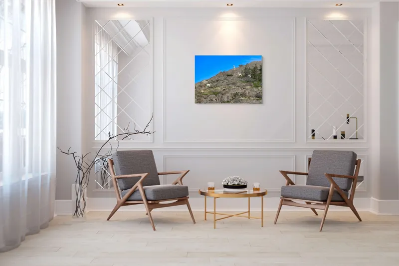 Tablou Canvas Capre pe Stâncile Muntelui - Natură și Libertate, 100 x 70 cm – poza 5