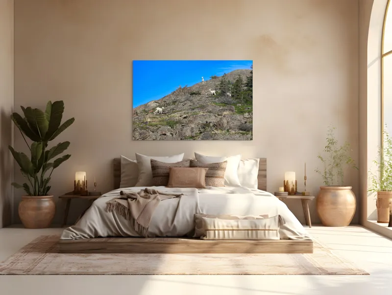 Tablou Canvas Capre pe Stâncile Muntelui - Natură și Libertate, 150 x 100 cm – poza 4