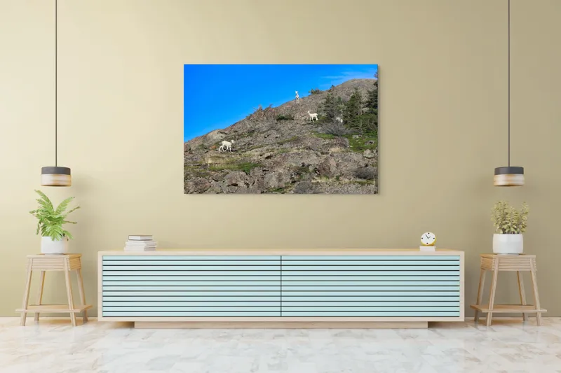 Tablou Canvas Capre pe Stâncile Muntelui - Natură și Libertate, 150 x 100 cm – poza 6