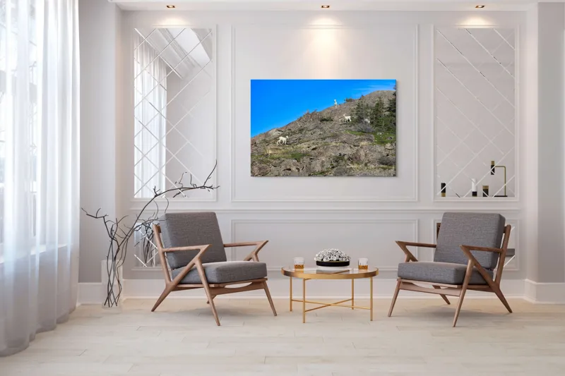 Tablou Canvas Capre pe Stâncile Muntelui - Natură și Libertate, 150 x 100 cm – poza 7