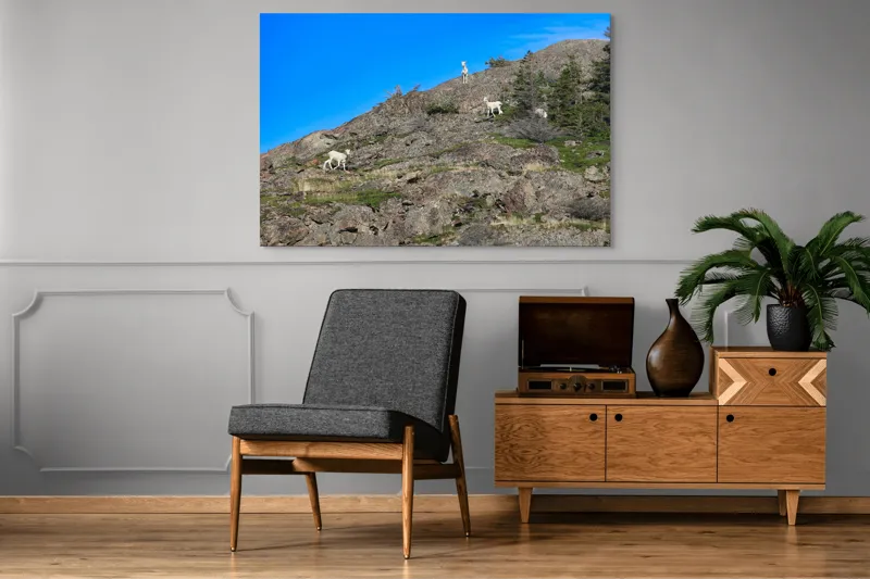 Tablou Canvas Capre pe Stâncile Muntelui - Natură și Libertate, 150 x 100 cm – poza 8